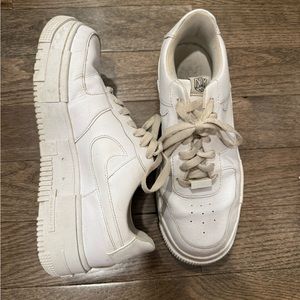 White Nike Airforces